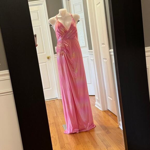 NEW NWT Retrofete Yesi Pink Maxi Dress Size Large - Picture 1 of 16